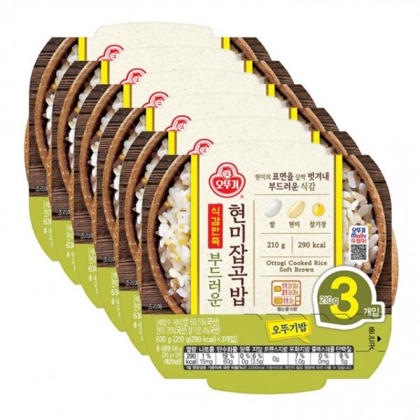 즉석밥 식감만족 부드러운현미잡곡밥 210G 18개