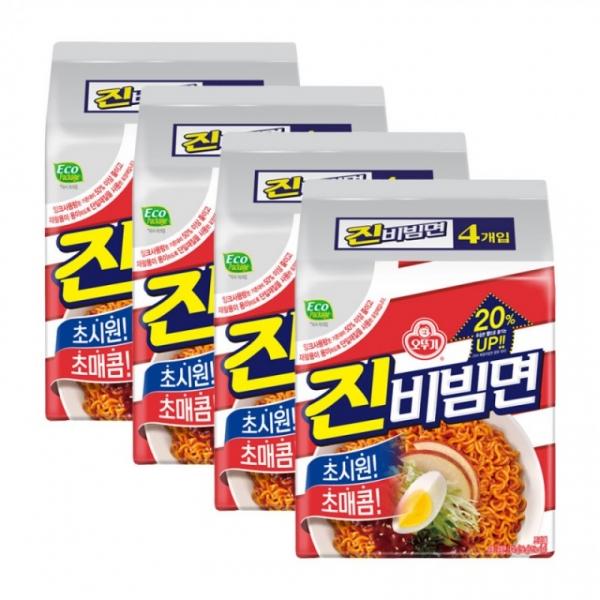 오뚜기 진비빔면 멀티팩(156g4개입) x 4팩(총16개입)