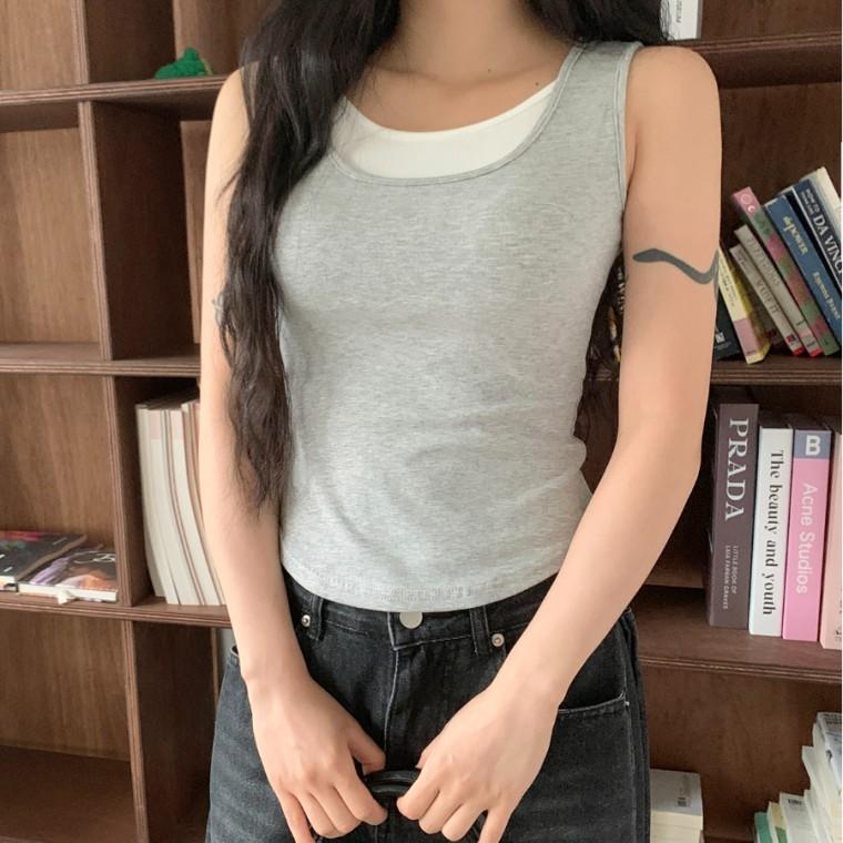 빅사이즈 이중무지 캡나시 티셔츠 여름