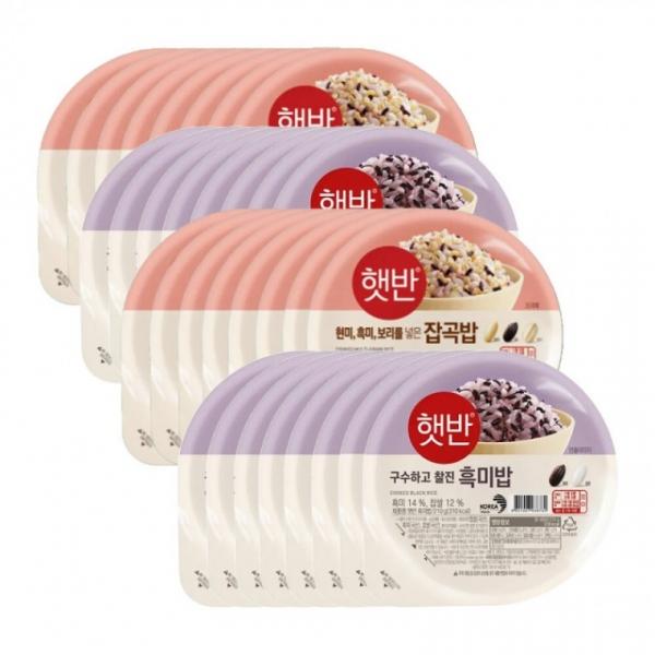 즉석밥 햇반흑미밥210gx16+매일잡곡밥210gx16