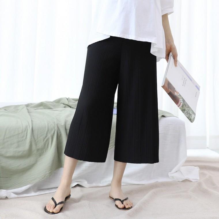 빅사이즈 플리츠 임산부 와이드팬츠
