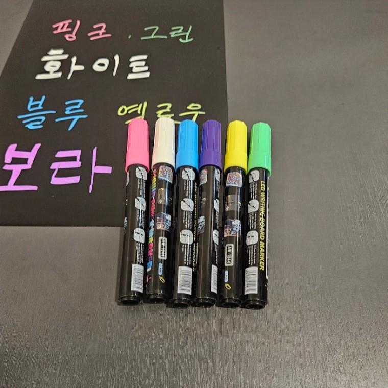 네모닙 2cm 굵은 블랙보드 6색 마카펜
