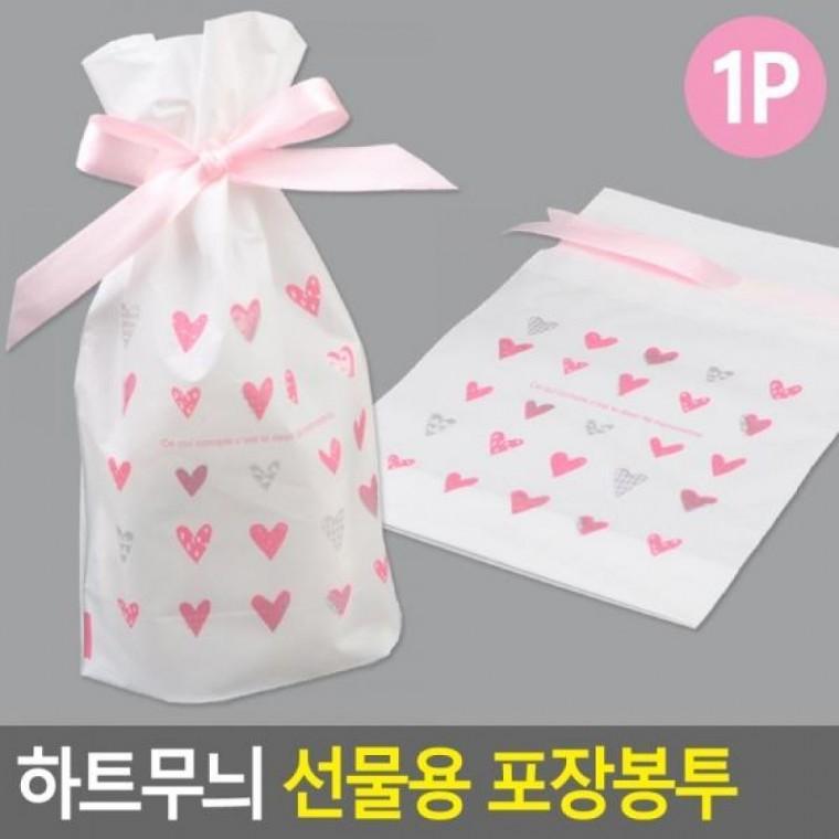 포장봉투 하트무늬 선물용 1P 캐릭터봉투 선물포장 포장용봉투 선물용봉투