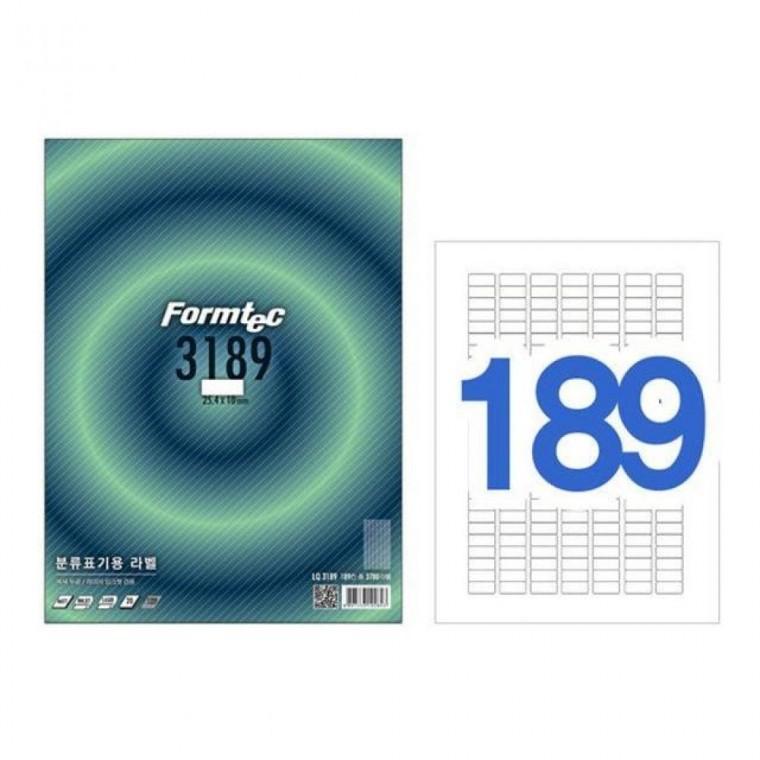 폼텍 분류표기용라벨(LQ-3189/189칸/20매)