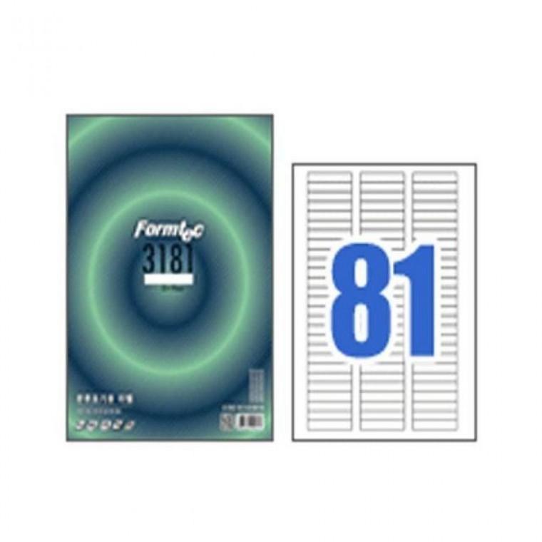 폼텍 분류표기용라벨(LQ-3181/81칸/20매)