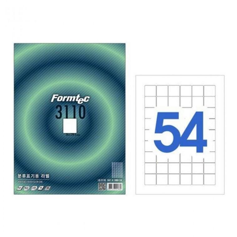 폼텍 분류표기용라벨(LQ-3110/54칸/20매)
