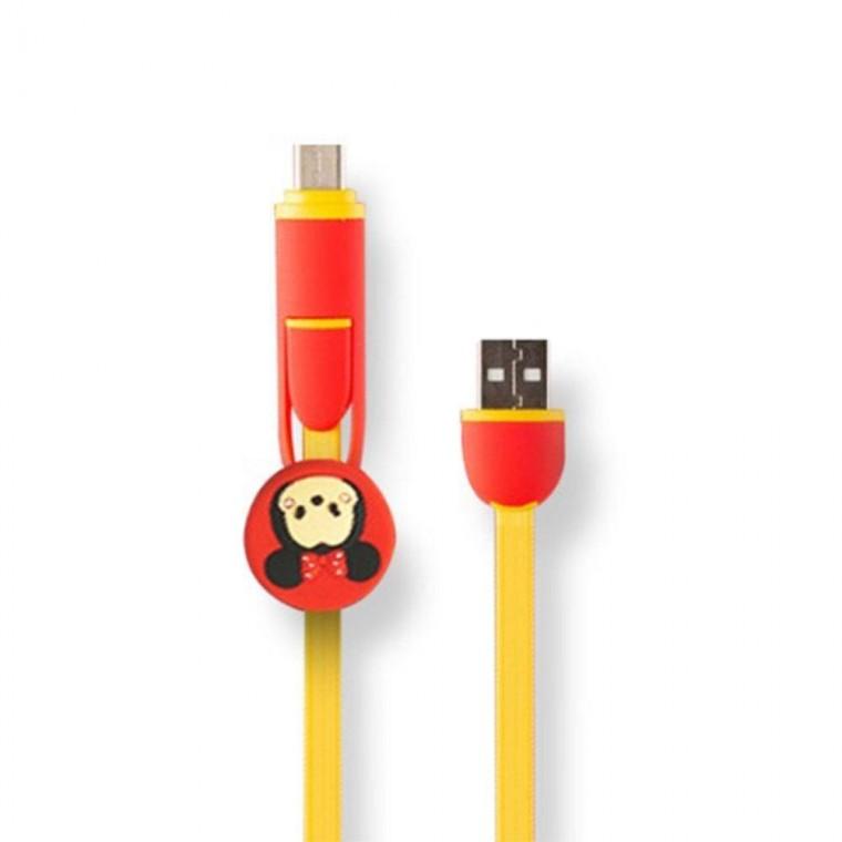 디즈니 썸썸 C타입5핀 2in1 데이터 전송 충전 케이블 DISNEY 미키 마우스 미니