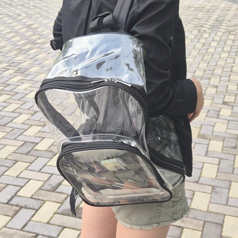 대형 투명 PVC 백팩 비치백