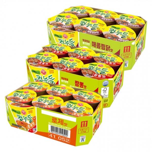컵누들 매콤찜닭맛 컵 6개 + 컵누들 로제맛 컵 6개 + 컵누들 짬뽕맛 컵 6개