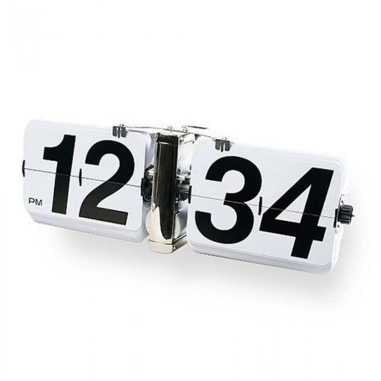 인테리어 소품 벽걸이형 메탈 플립 WALL CLOCK 화이트 TV 드라마 촬영 영화