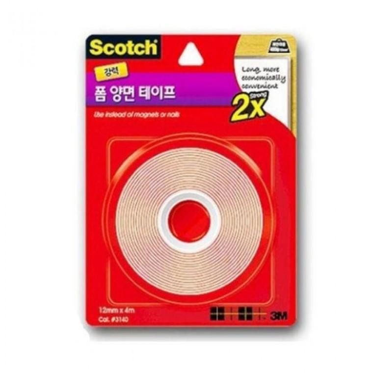 3M 스카치 강력 폼 양면 테이프 3140 (12mm x 4m)