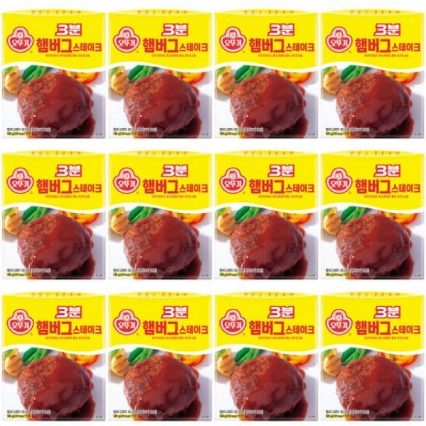 오뚜기 3분 햄버그스테이크 140G x 12개 햄버거