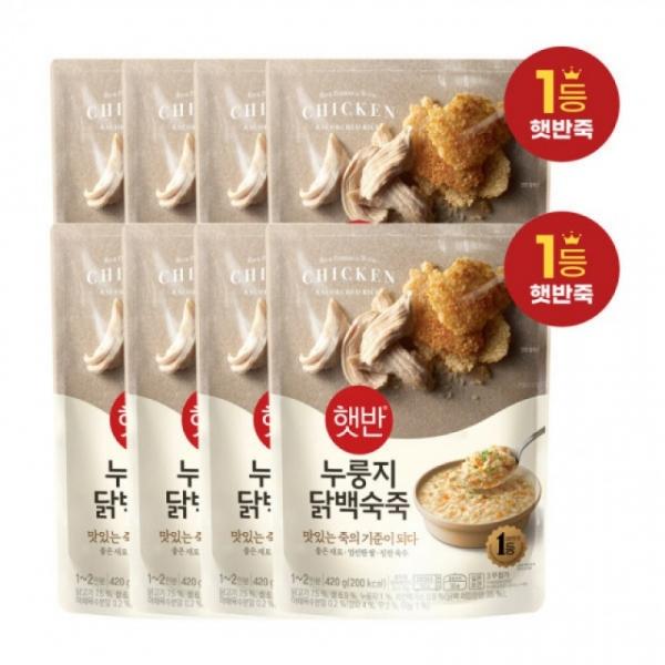 즉석밥 즉석밥 누룽지닭백숙죽 420G 8개