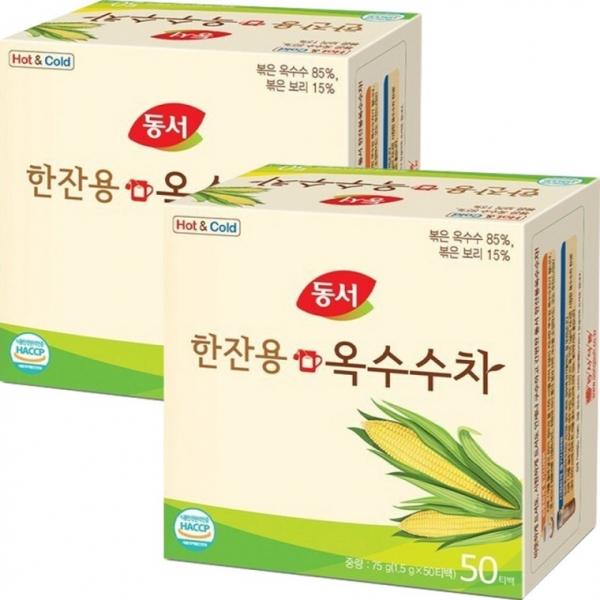동서 한잔용 옥수수차 1.5g x 100T (50개입x2개)