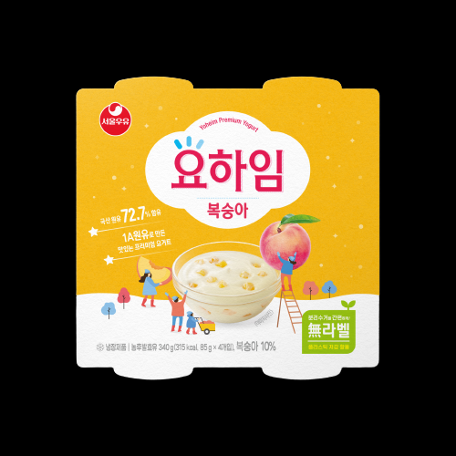 서울우유 요거트 복숭아 85g 4입 x 6개