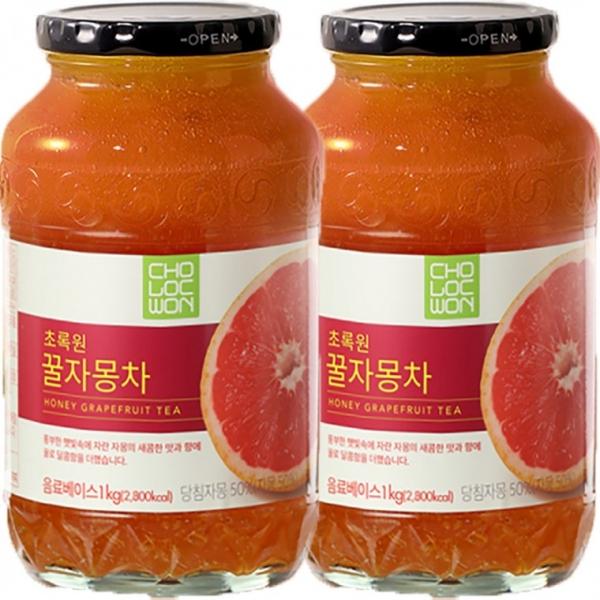 초록원 꿀자몽차 2Kg(1kgx2병)