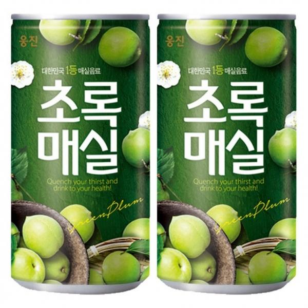웅진 초록매실 180ml x 60캔 (30캔x2박스)