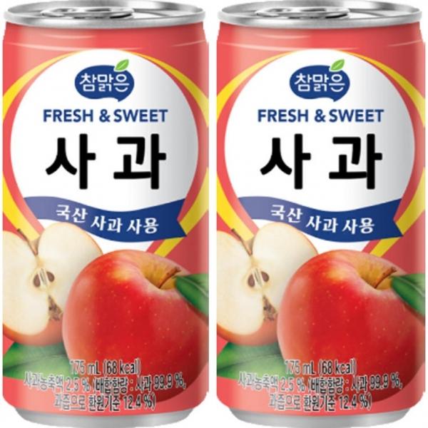 대일 참맑은 사과 175ml x 60캔 (30캔x2박스)