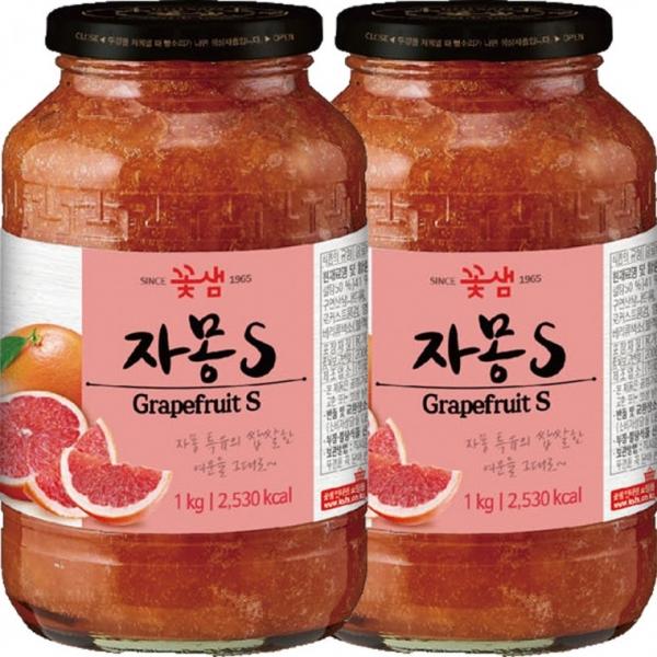 꽃샘자몽차S 2kg(1kg x 2병)