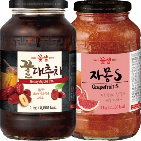 꽃샘 꿀 대추차 1kg + 자몽차S 1kg