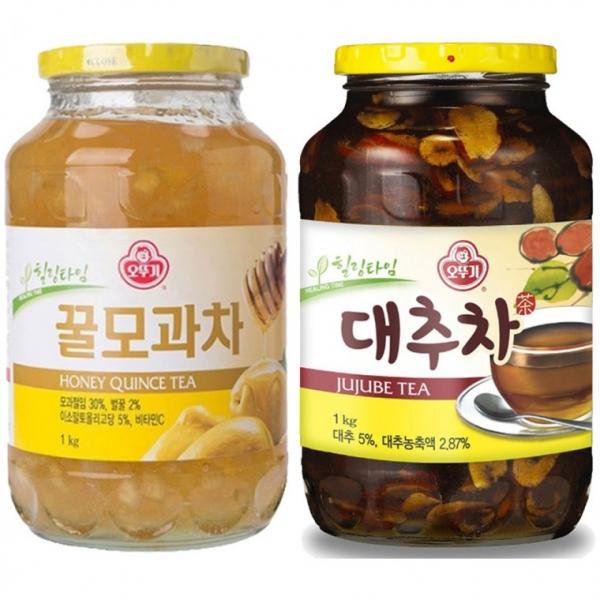 오뚜기 꿀모과차 1kg+오뚜기 대추차 1kg