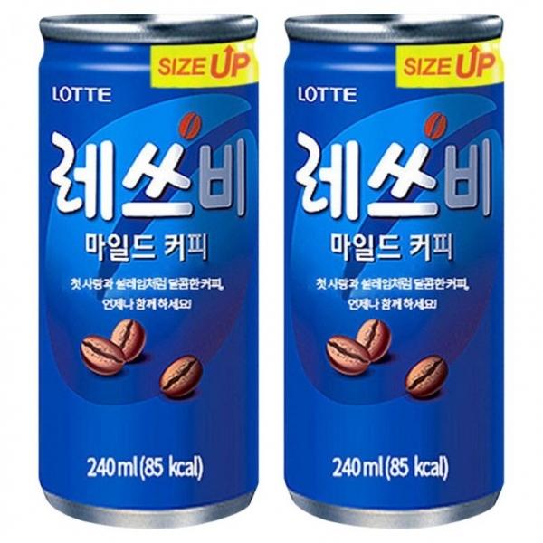 롯데 레쓰비 마일드 240ml x 60캔 (30캔x2박스)