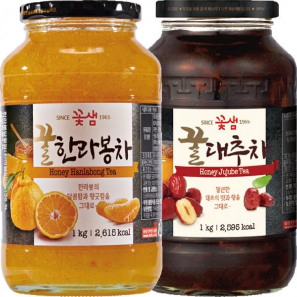 꽃샘 꿀한라봉차S 1kg+꿀대추차 1kg