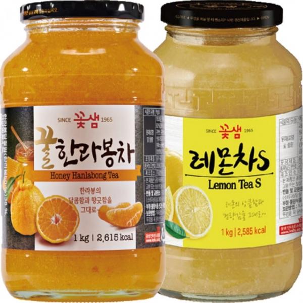 꽃샘 꿀한라봉차S 1kg+레몬차S 1kg