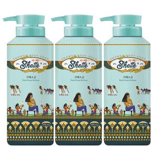 무궁화 샤워때비누 사해소금 900ml x 3개