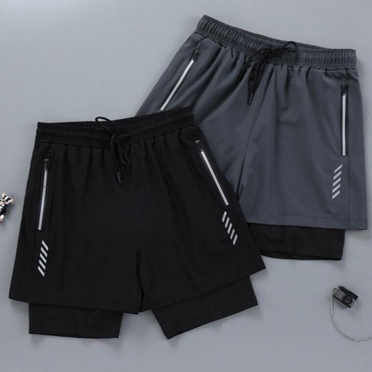 여성 캐주얼 데일리 일체형 투인원 트레이닝 반바지