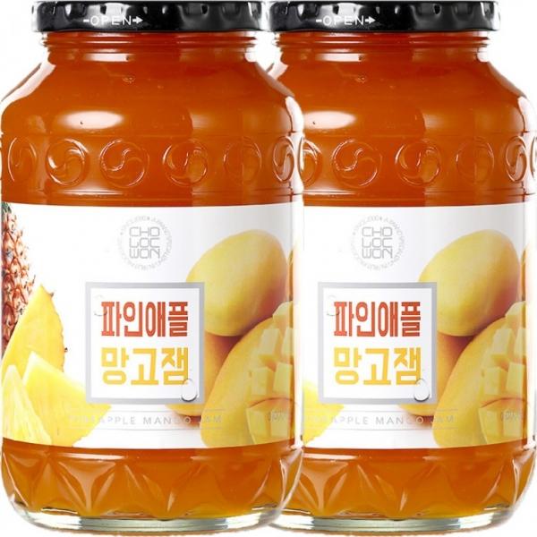 초록원 파인망고잼 2kg(1kg x 2병)