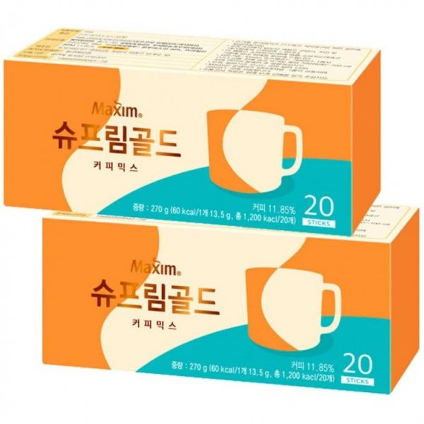 동서 맥심 슈프림골드 커피믹스 40T (20개입x2개)