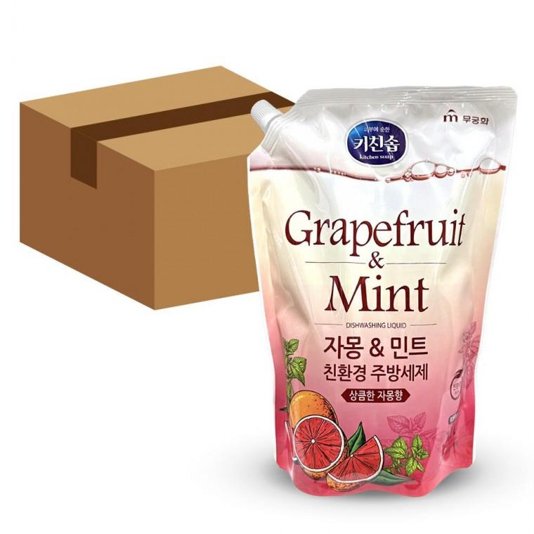 무궁화 키친솝 자몽 민트 주방세제 리필 1.2L 10개