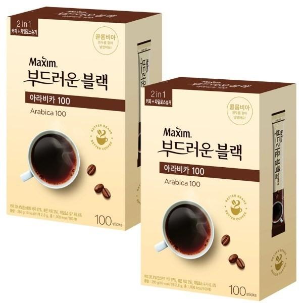 맥심 아라비카 부드러운 블랙 200T(100Tx2개)