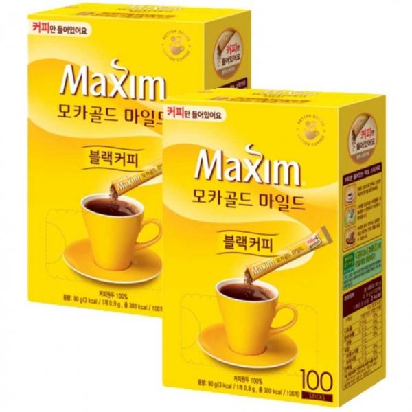 맥심 모카골드 블랙커피 커피만 200T(100T 2박스)