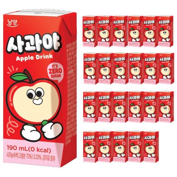 남양 사과야 제로 190ml x 24팩