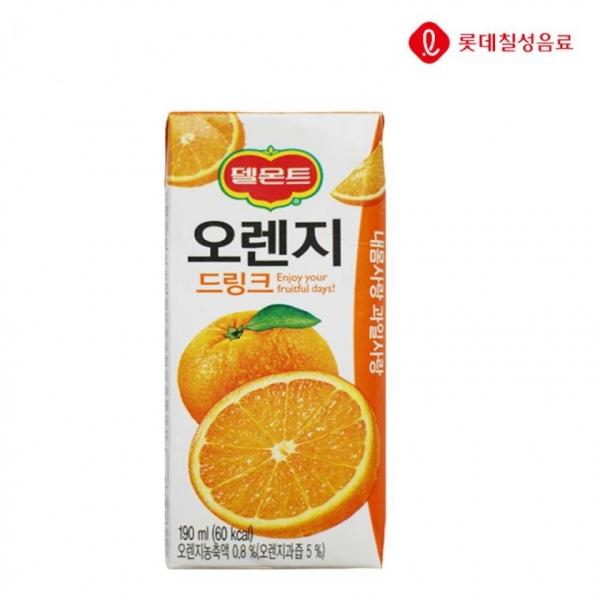 델몬트 오렌지 드링크 190ml x24개