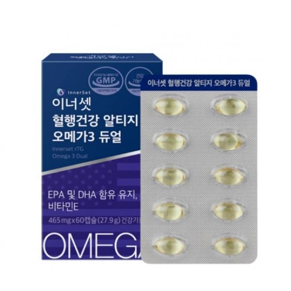 이너셋 혈행건강 알티지 오메가3 듀얼 450mgx60정