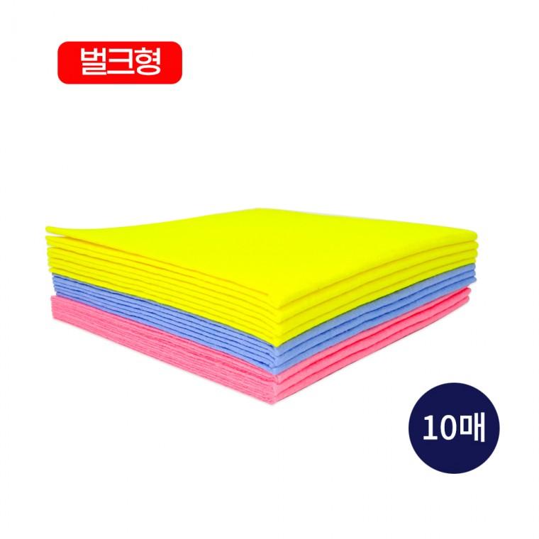 국산 고급칼라행주 10P(벌크형)/부직포행주/판촉용/홍보용/국산행주