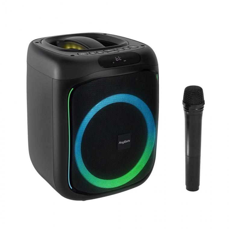 이동식 블루투스 무선 마이크 앰프 50W LED 라이트 파티 댄스 이벤트 강의 세미나 레크레이션 행사 노래방
