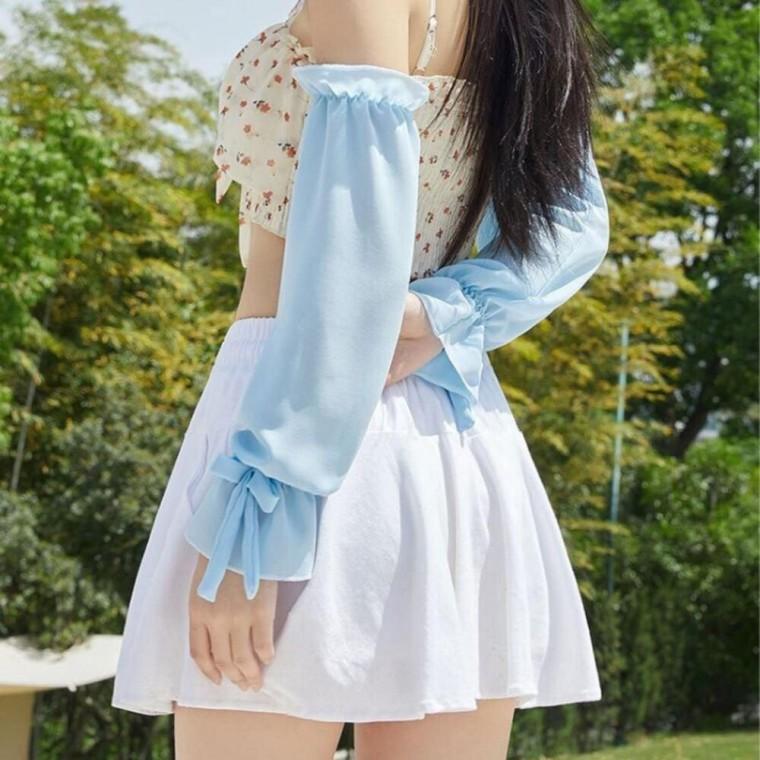 시원하고 부드러운 촉감 러블리 리본포인트 쿨 팔토시 남녀공용쿨 시원한쿨 스포츠쿨 등산 남성쿨 커버 쿨