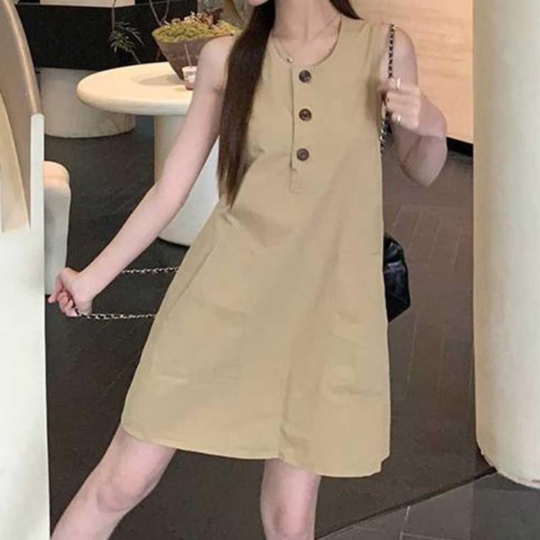 나시원피스 원피스 시원한 반팔원피스 편한원피스 버튼원피스 A라인