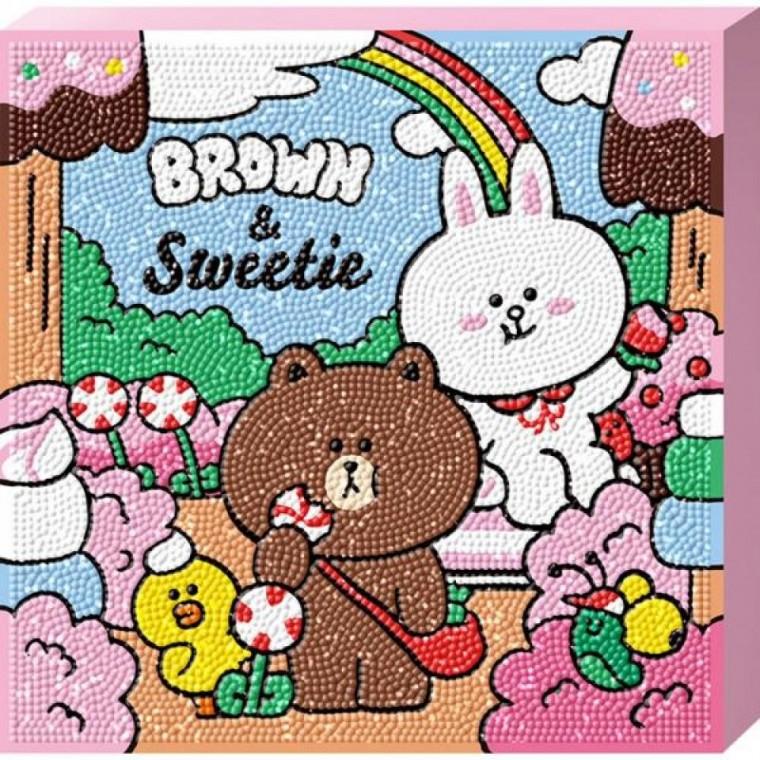 라인 프렌즈 스위츠 (캔버스) 보석십자수 25x25