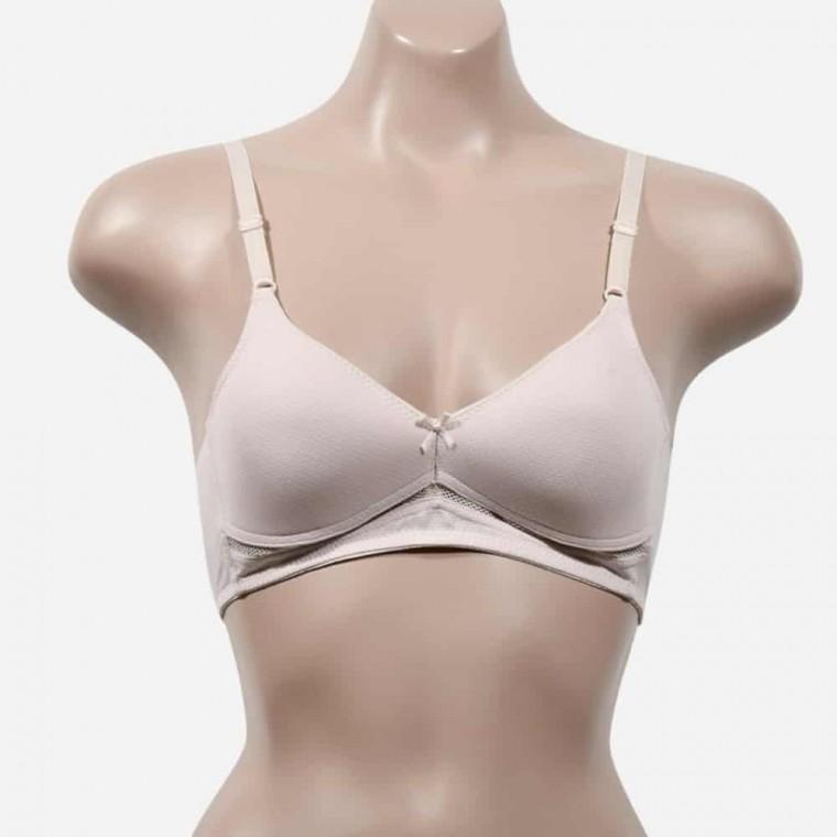 편안하고 시원한 여성 B컵 몰드브라 베이직브라 시원한 속옷 베이직 메쉬 가슴 몰드 여자 용 끈