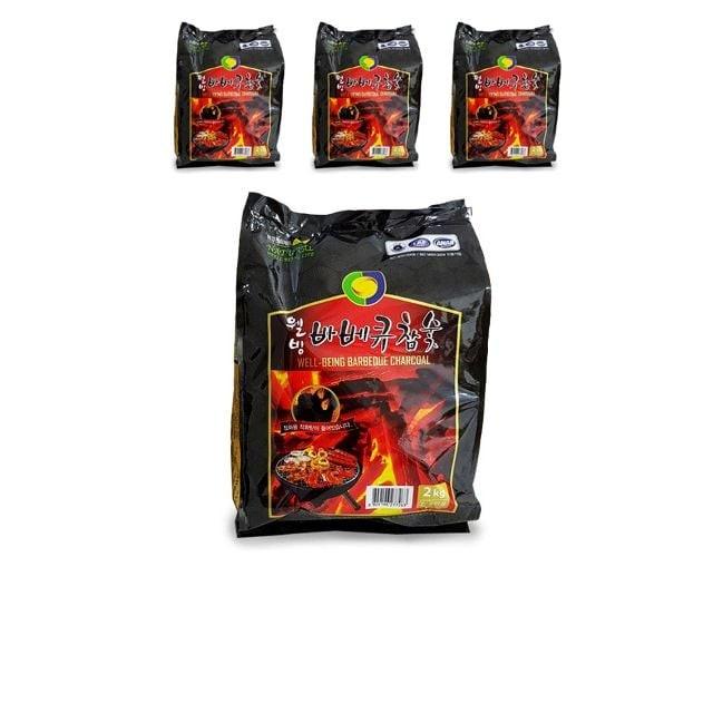 내추럴 웰빙 바베큐 참숯 2kg X 4개