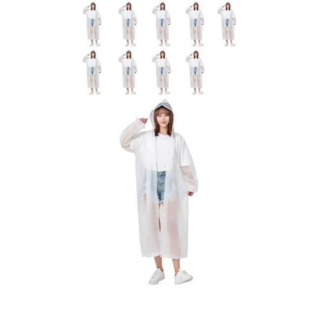 레인코트 다회용 남녀공용 비옷 X 10개입
