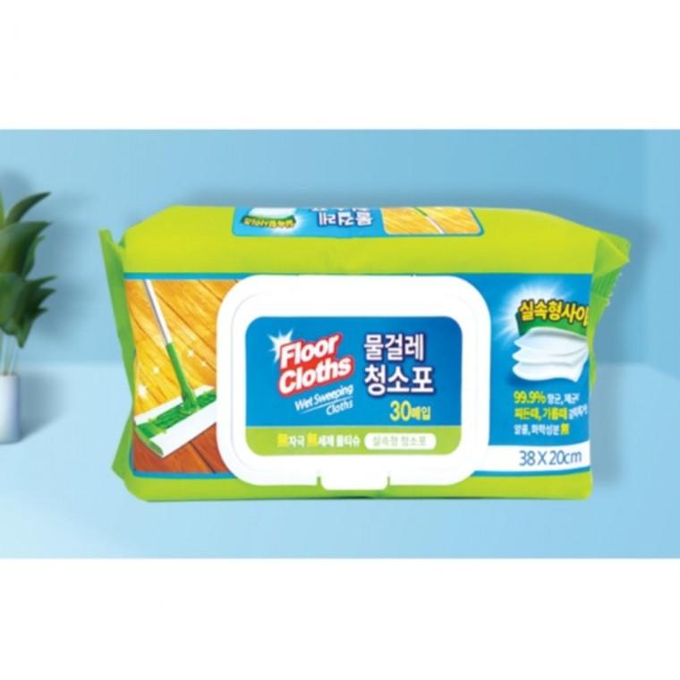 30매x10팩 38x20 일회용 청소용 물티슈 국산 걸레용 물걸레티슈 청소포 물청소포