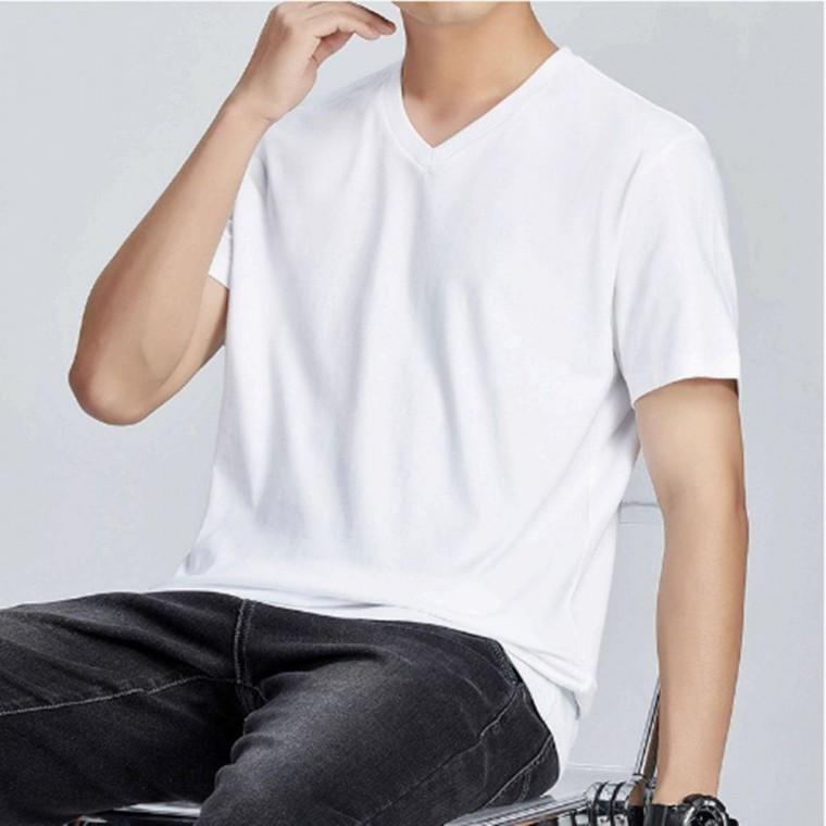 시원한 남자 V넥 무지 반팔 면 티셔츠 셔츠 코튼 무지 반팔티 브이넥 면 여름쿨티 V넥