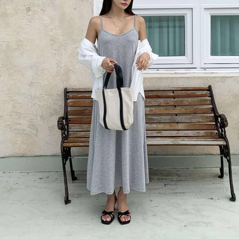 HL] 롱원피스 빅사이즈 맥시라인 A라인 민소매
