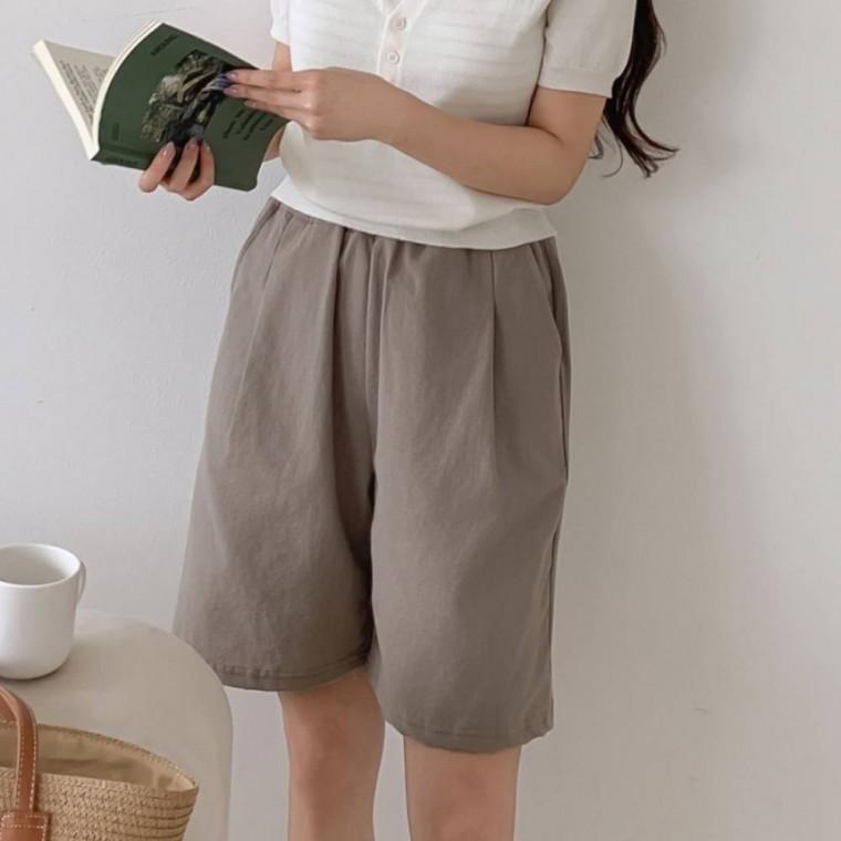 HL] 반바지 린넨 빅사이즈 핀탁 쿨핏 캐주얼 여름